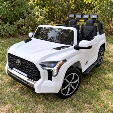Дитячий електромобіль Bambi Toyota Tundra з додатковими фонарями, білий