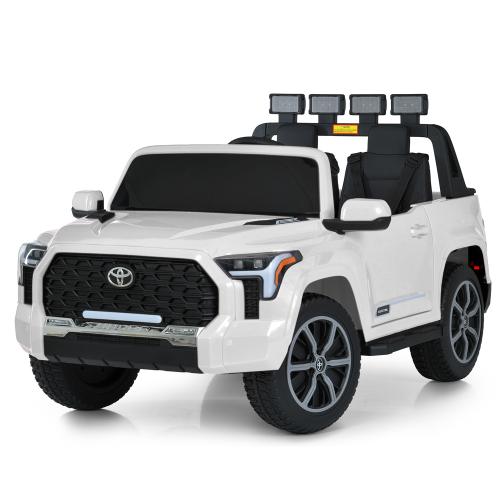 Детский электромобиль Bambi Toyota Tundra с дополнительными фонарями, белый.