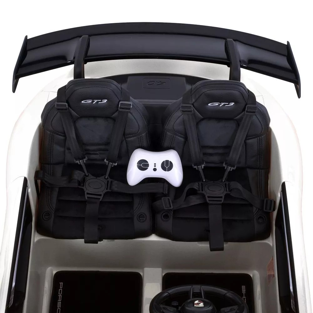 Дитячий електромобіль Bambi Porshe 911 двомісний зі спойлером, білий