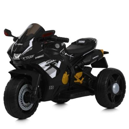 Дитячий електромотоцикл Bambi Kawasaki з трьома колесами, чорний