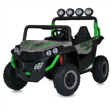 Дитячий двомісний повнопривідний електромобіль Bambi Buggy ROX 8501 (MP3), сірий