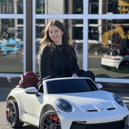 Дитячий електромобіль Bambi Porshe 911(MP4) зі спойлером, білий