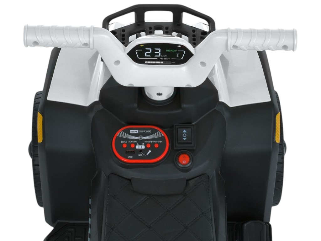 Дитячий електроквадроцикл Bambi з батьківською ручкою, білий