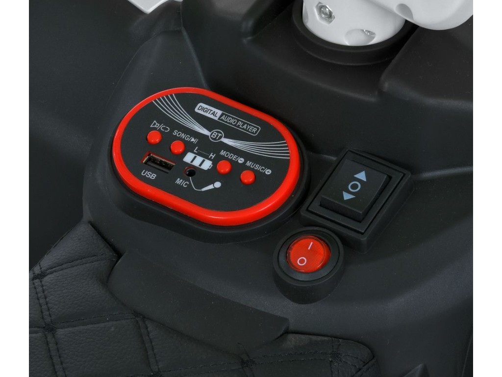 Дитячий електроквадроцикл Bambi з батьківською ручкою, білий