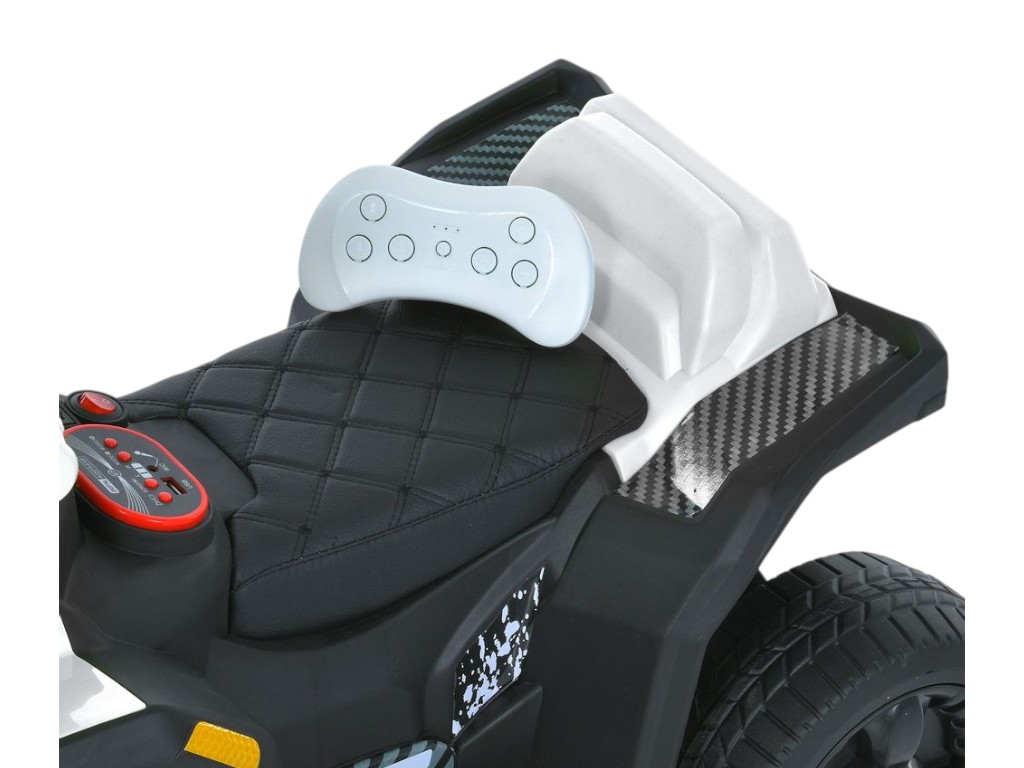 Дитячий електроквадроцикл Bambi з батьківською ручкою, білий