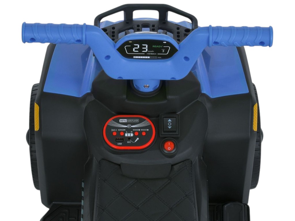 Дитячий електроквадроцикл Bambi з батьківською ручкою, синій