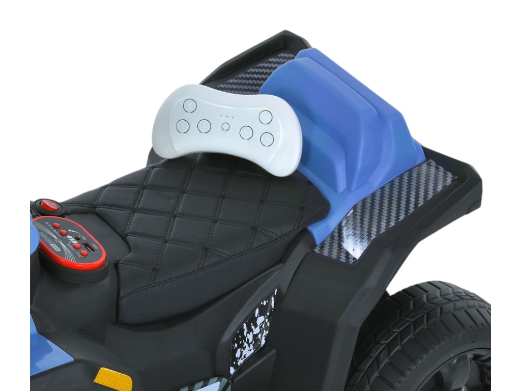 Дитячий електроквадроцикл Bambi з батьківською ручкою, синій