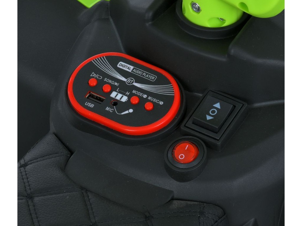 Дитячий електроквадроцикл Bambi з батьківською ручкою, зелений