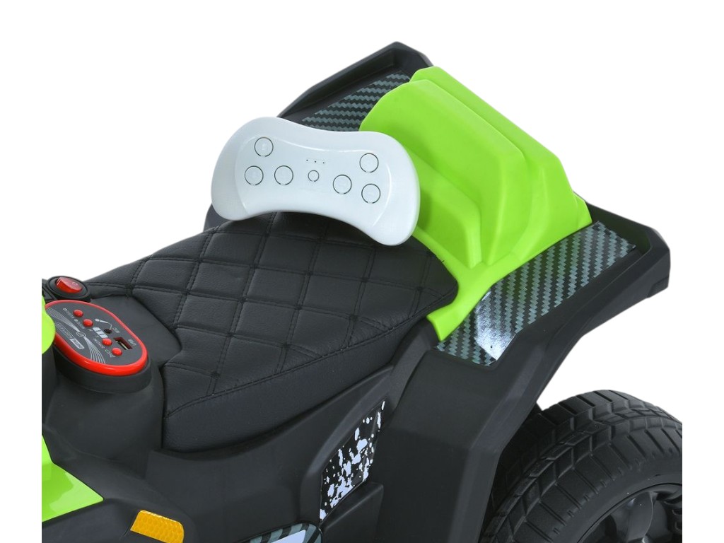 Дитячий електроквадроцикл Bambi з батьківською ручкою, зелений