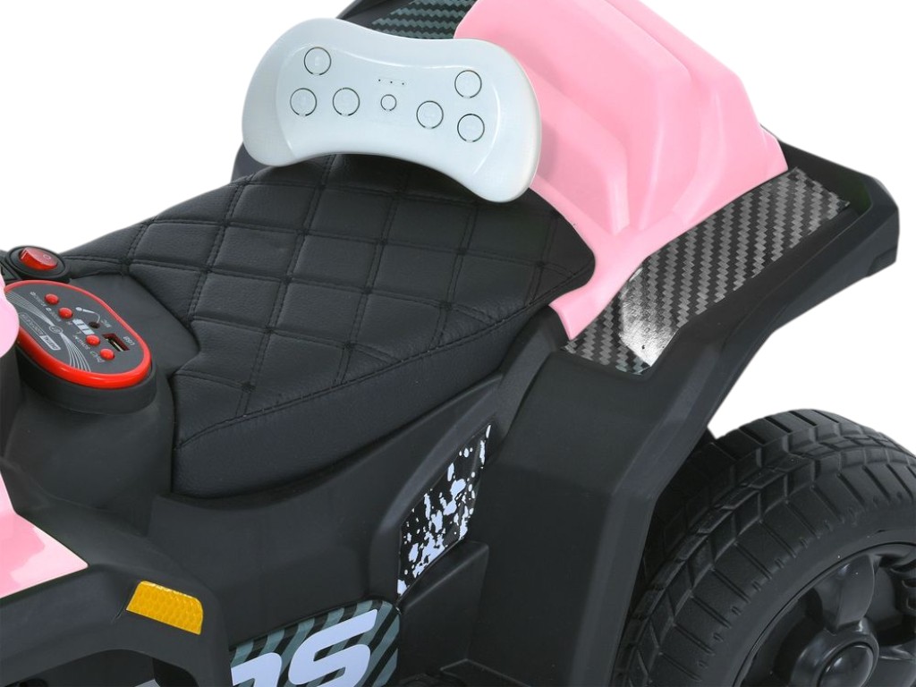 Детский электроквадроцикл Bambi с родительской ручкой, розовый