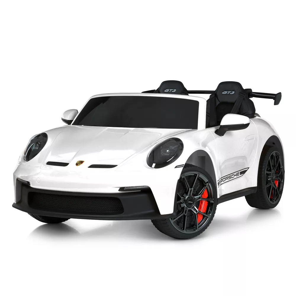 Дитячий електромобіль Bambi Porshe 911 двомісний зі спойлером, білий