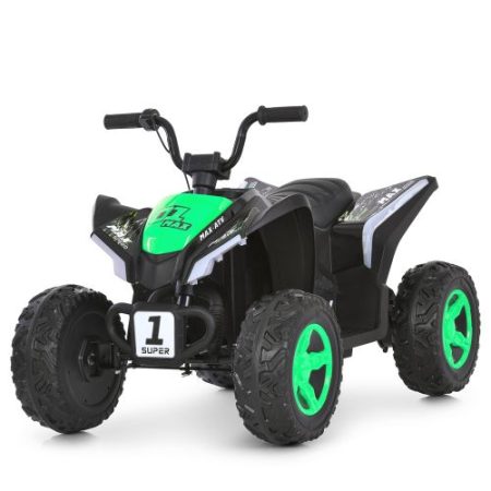 Дитячий електроквадроцикл Bambi 1 Super з ручкою для транспортування, зелений