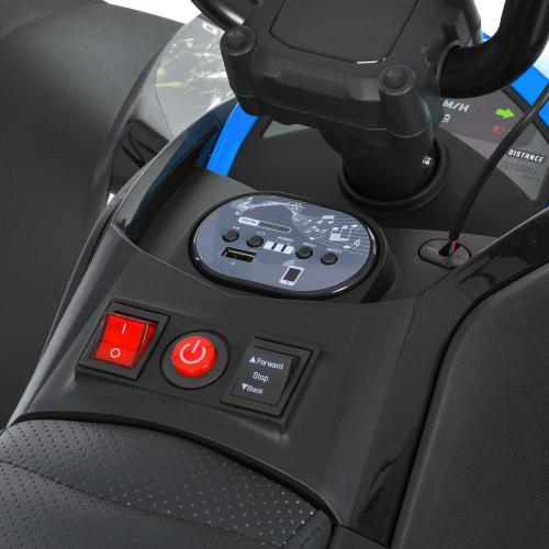 Дитячий електроквадроцикл Bambi 1 Super з ручкою для транспортування, синій