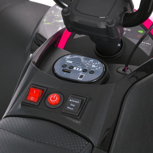 Дитячий електроквадроцикл Bambi 1 Super з ручкою для транспортування, рожевий