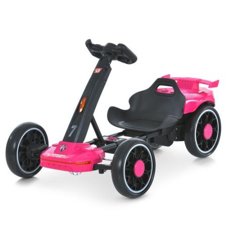 Дитячий електрокарт Bambi із пультом керування та спойлером, рожевий