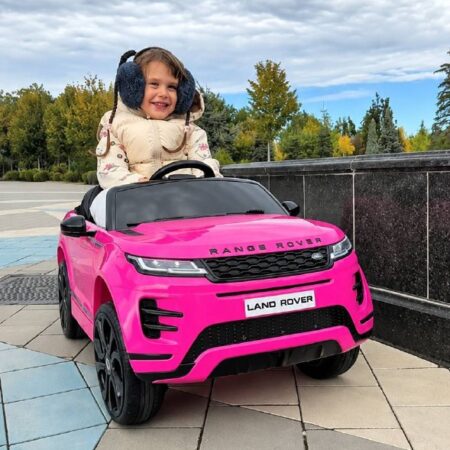 Дитячий електромобіль Bambi Range Rover Evoque (MP3) з додатковими коліщадками, малиновий