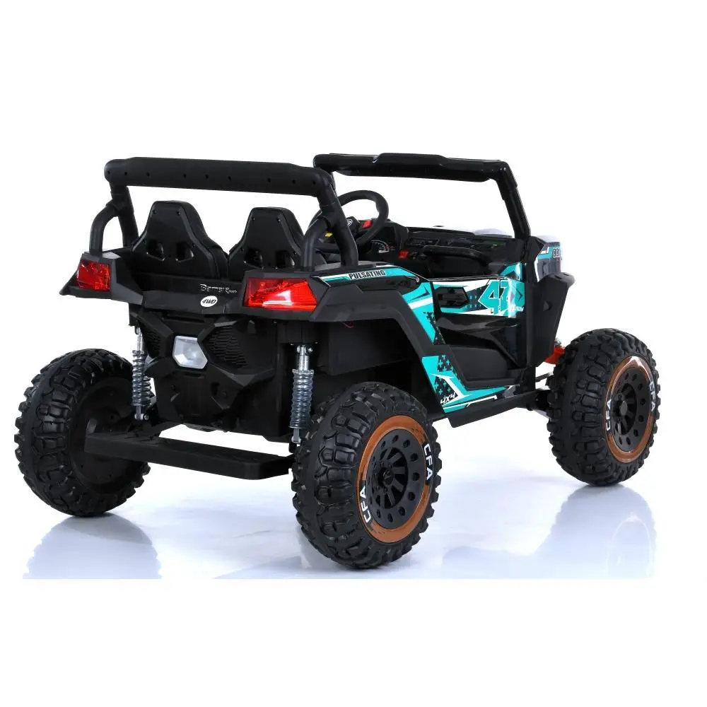 Дитячий електромобіль Bambi Buggi з підвіскою, чорно-блакитний