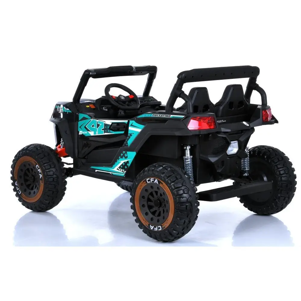 Дитячий електромобіль Bambi Buggi з підвіскою, чорно-блакитний