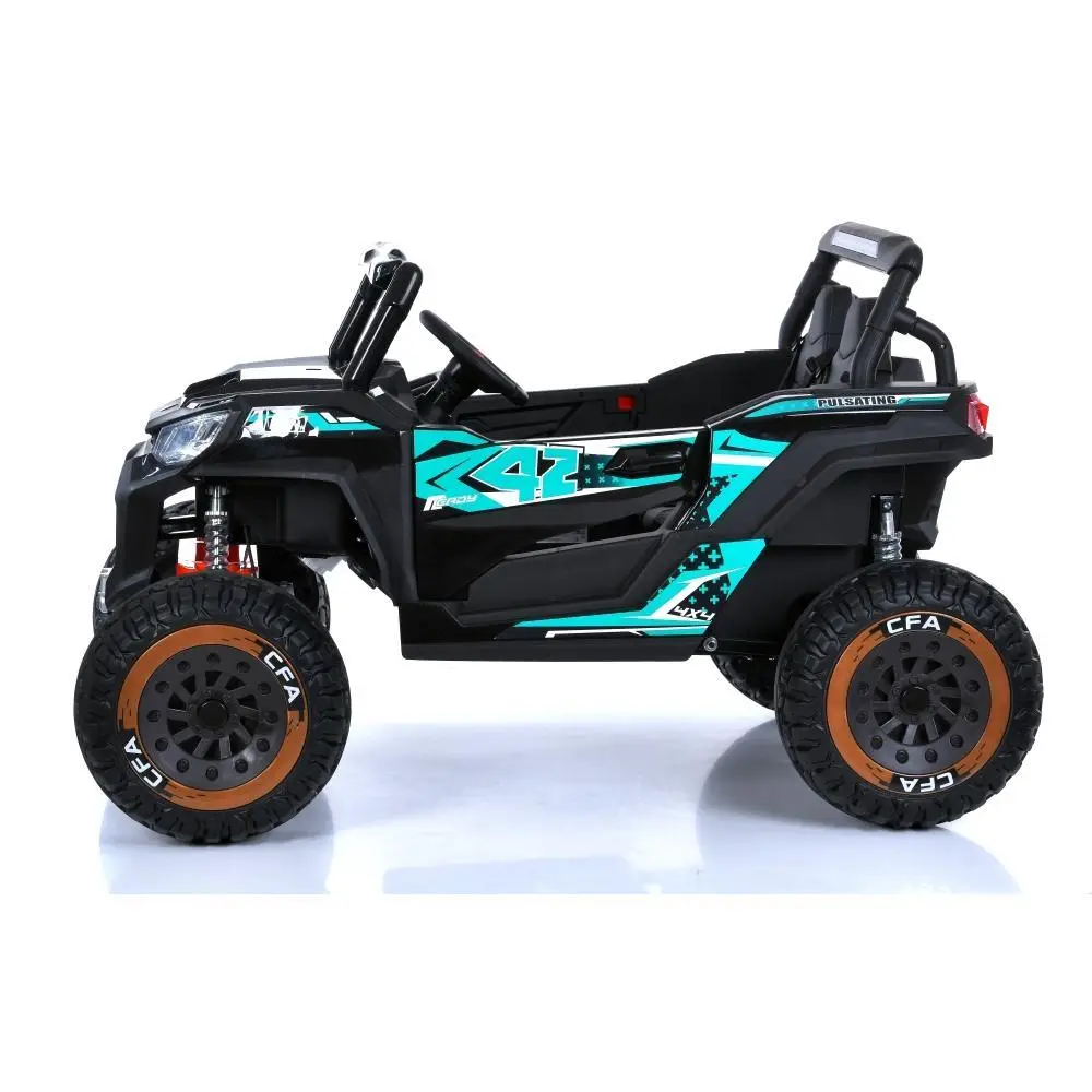 Дитячий електромобіль Bambi Buggi з підвіскою, чорно-блакитний