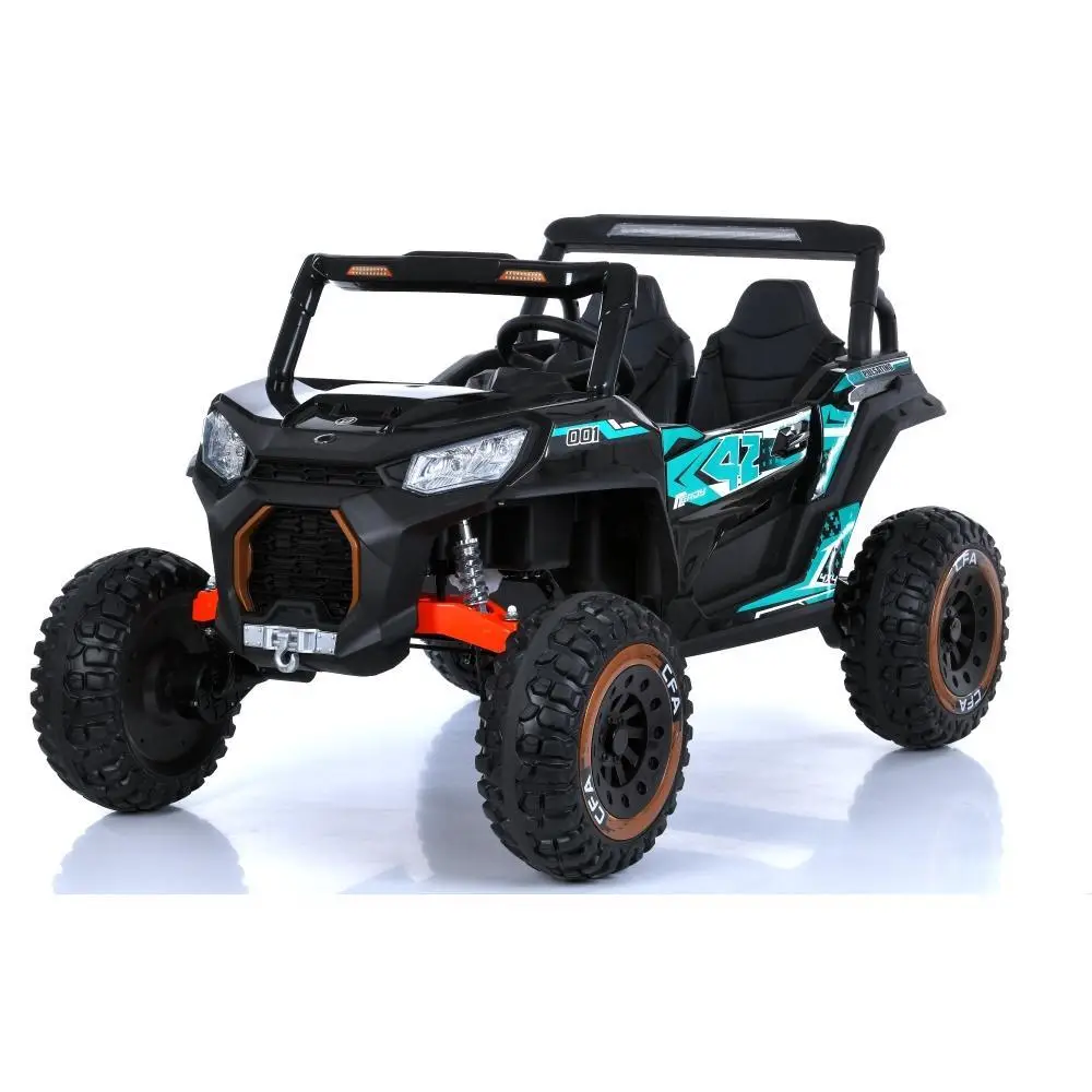 Дитячий електромобіль Bambi Buggi з підвіскою, чорно-блакитний