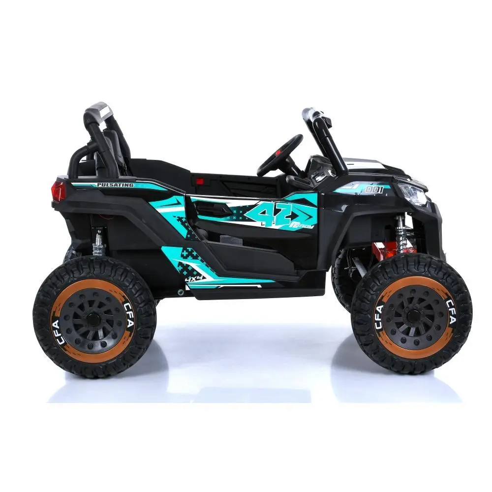 Дитячий електромобіль Bambi Buggi з підвіскою, чорно-блакитний