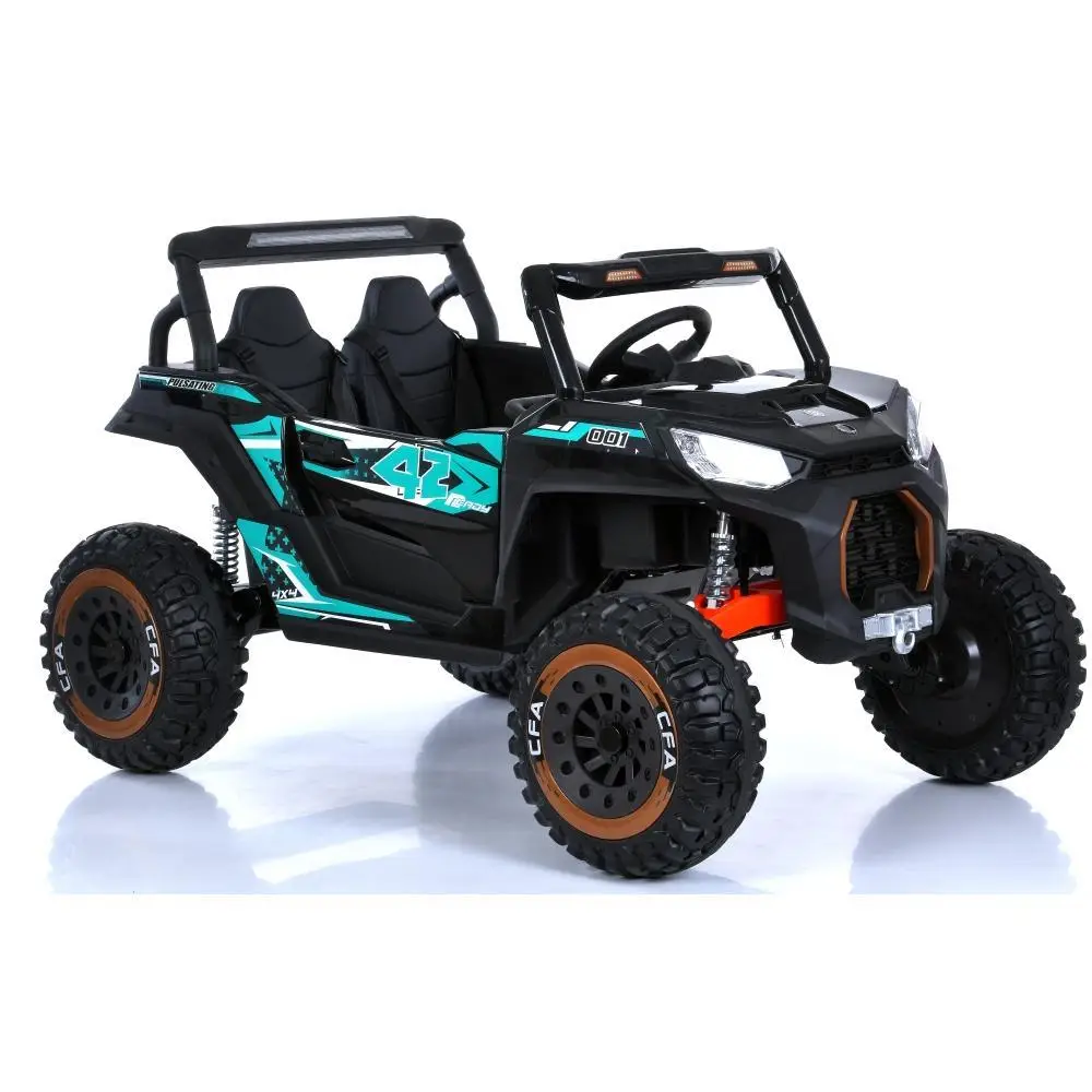 Дитячий електромобіль Bambi Buggi з підвіскою, чорно-блакитний