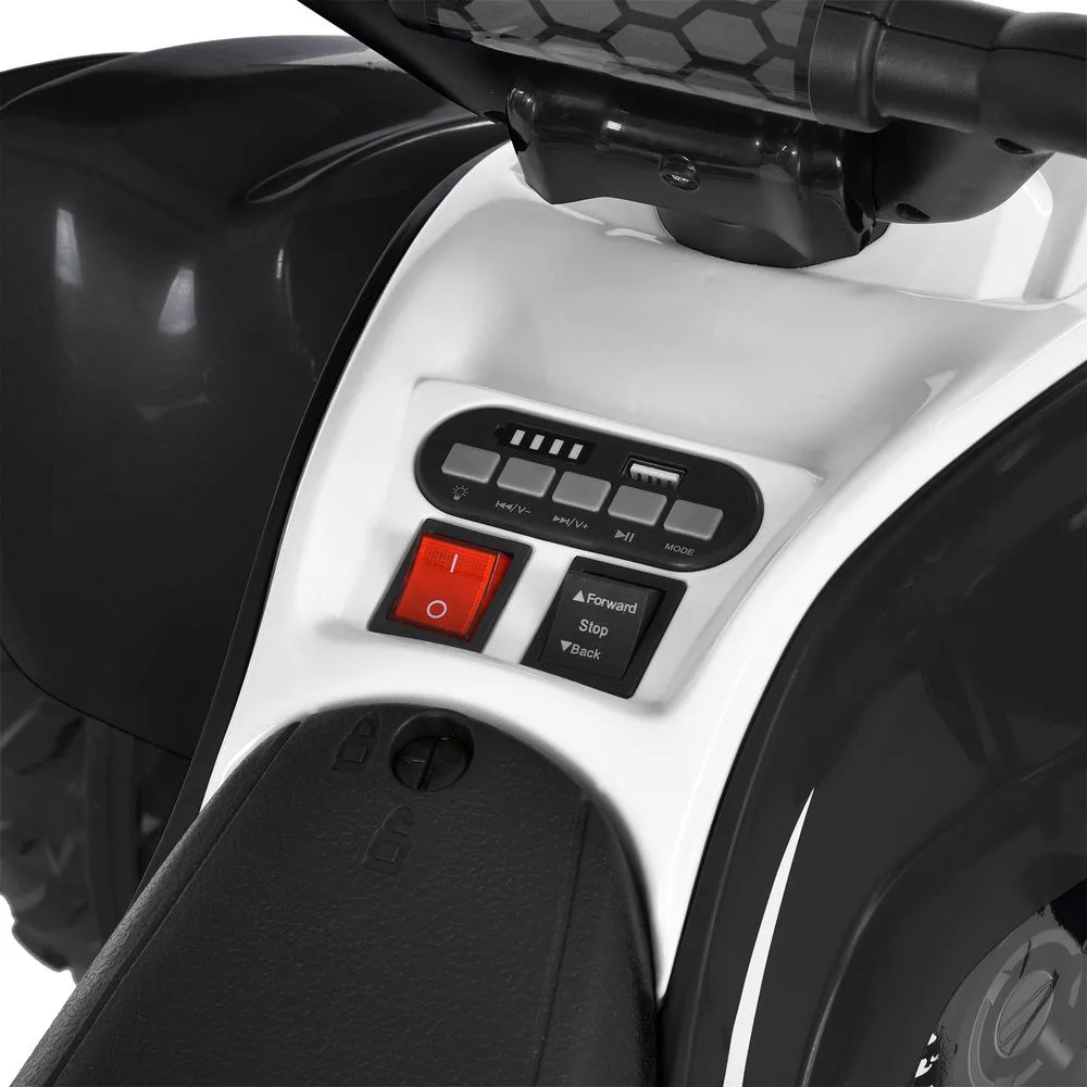 Дитячий електроквадроцикл Bambi з пультом керування, білий