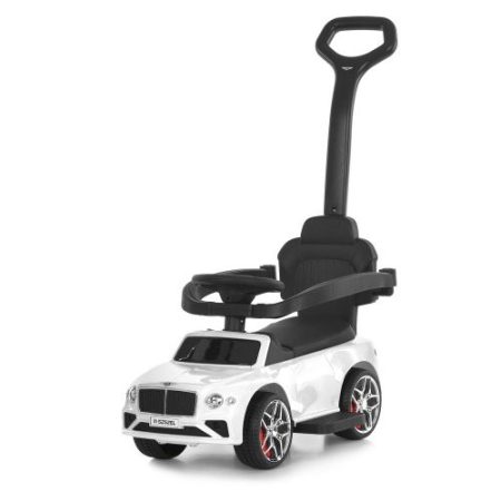 Дитячий каталка-толокар Bambi Bently з батьківською ручкою, білий