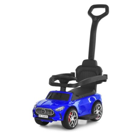 Дитячий толокар Bambi Mercedes з батьківською ручкою, синій