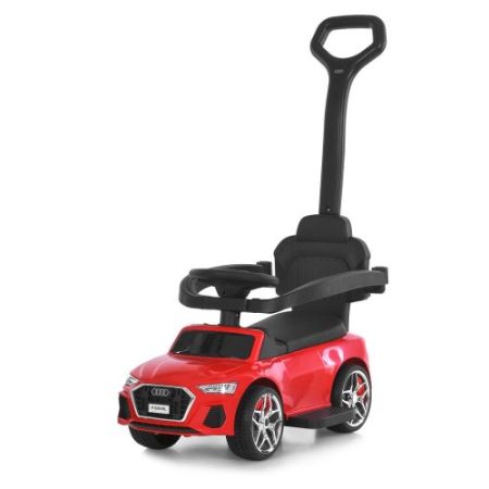 Дитячий толокар Bambi Audi A5 з батьківською ручкою, червоний