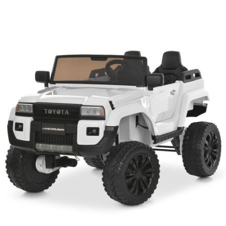 Електромобіль Джип Bambi Toyota дитячий з EVA колесами та пультом керування, білий