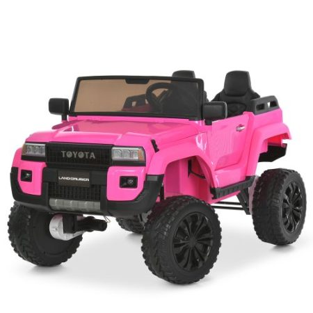 Електромобіль Джип Bambi Toyota дитячий з EVA колесами та пультом керування, рожевий