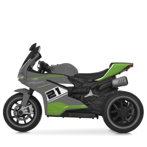 Дитячий мотоцикл Bambi з ліхтарями та EVA колесами, сірий