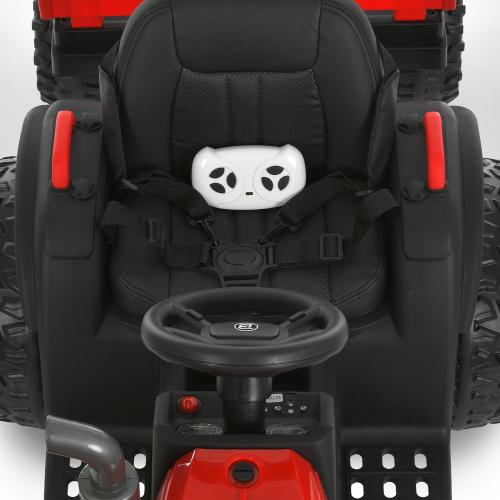 Дитячий електротрактор Bambi з причепом та пультом керування, червоний