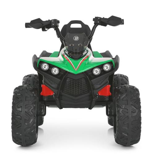 Детский электроквадроцикл Bambi с подвеской и спинкой сиденья, зеленый