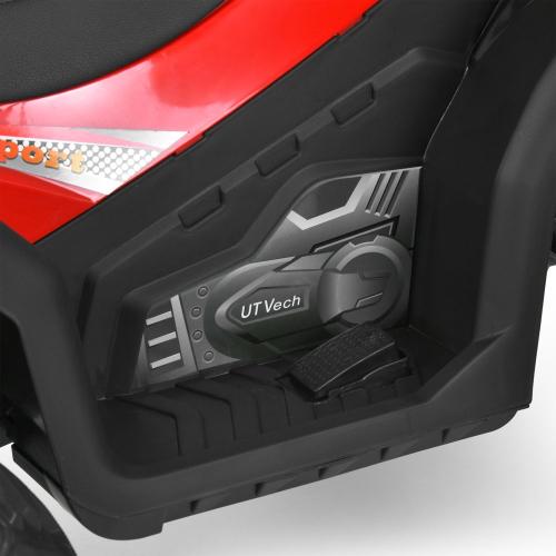 Детский электроквадроцикл Bambi с подвеской и спинкой сиденья, красный