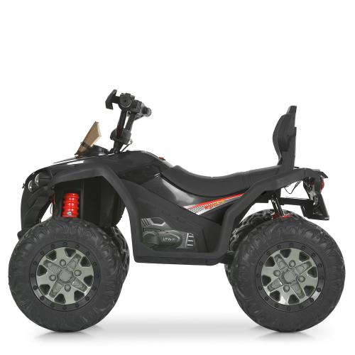 Детский электроквадроцикл Bambi с подвеской и спинкой сиденья, черный