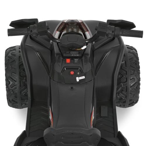 Детский электроквадроцикл Bambi с подвеской и спинкой сиденья, черный
