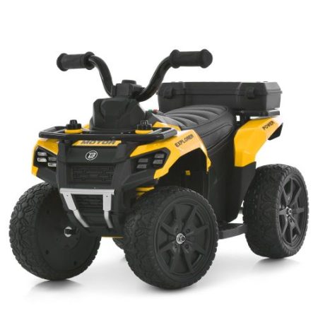 Дитячий квадроцикл Bambi з багажником та EVA колесами, жовтий