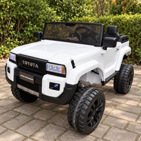 Електромобіль Джип Bambi Toyota дитячий з EVA колесами та пультом керування, білий