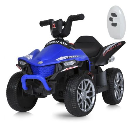 Детский электроквадроцикл ATV Super Wild (MP3) с ручкой для транспортировки, синий