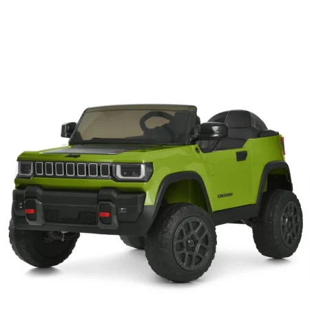 Дитячий електромобіль джип 4x4 24V Premium DualDrive з пультом керування 2.4G, EVA колесами, м’яким екошкіряним сидінням, зелений