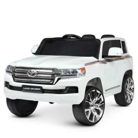 Детский электромобиль Bambi Toyota Land Cruiser Classic (MP3) (24V) с багажником, белый.