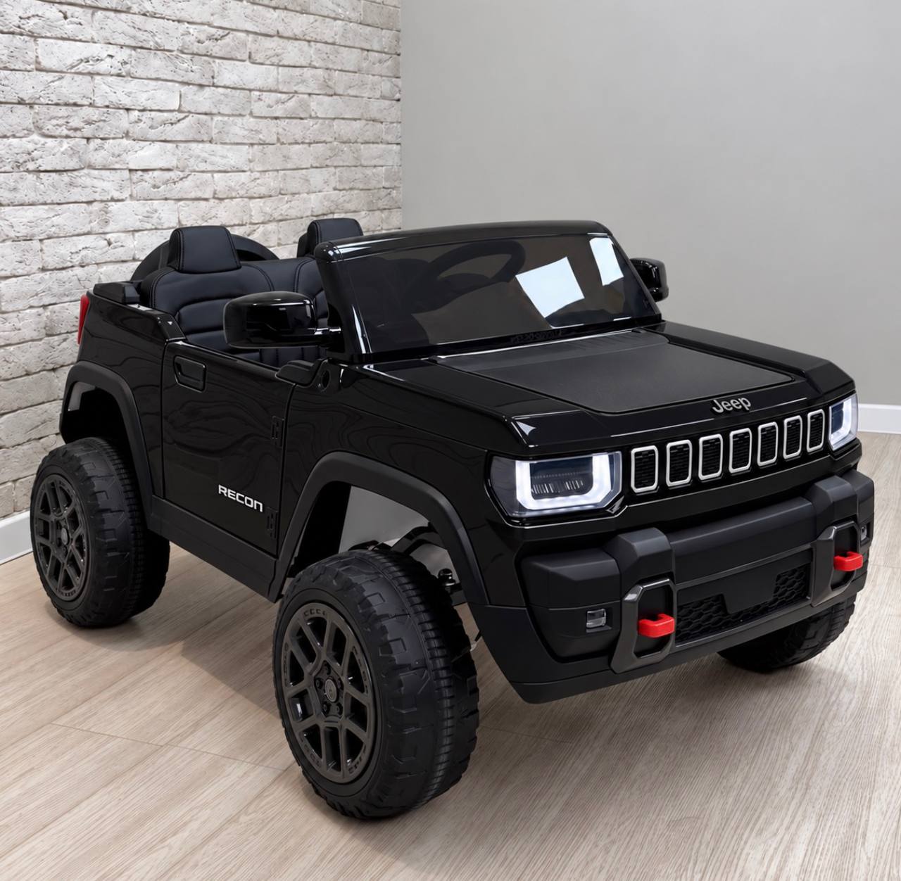 Дитячий електромобіль джип 4x4 24V Premium DualDrive з пультом керування 2.4G, EVA колесами, м’яким екошкіряним сидінням, чорний