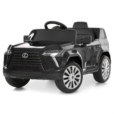 Детский электромобиль Lexus одноместный с EVA колесами, черный.