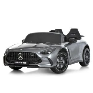 Детский электромобиль Mercedes Benz со спойлером пультом управления и автопокраской, серый