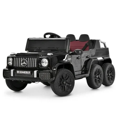 Дитячий електромобіль Bambi Mercedes G-Class 6x6 одномісний з багажником, чорний