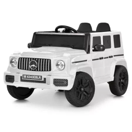 Дитячий електромобіль Bambi Mercedes Benz G-class одномісний з пультом керування, білий