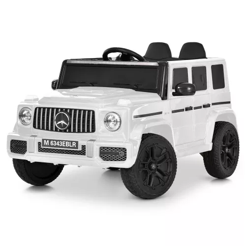 Дитячий електромобіль Bambi Mercedes Benz G-class одномісний з пультом керування, білий