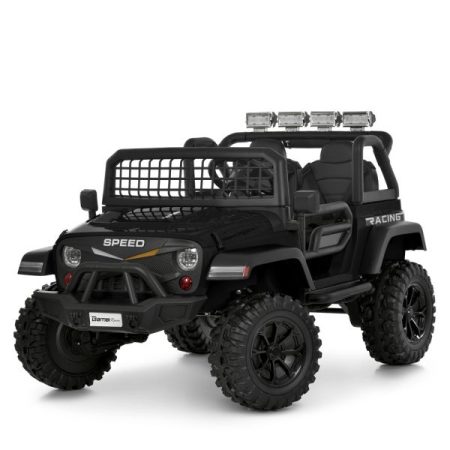 Детский электромобиль Jeep Bambi одноместный с мягким сиденьем, черный